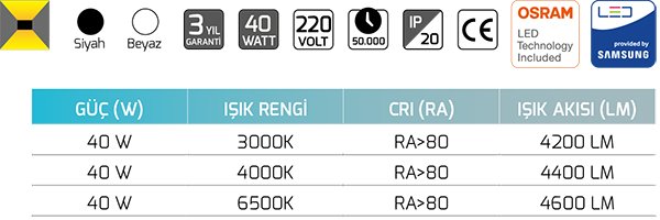 Goya Gy 8211-60 40 Watt Sarkıt Linear Armatür